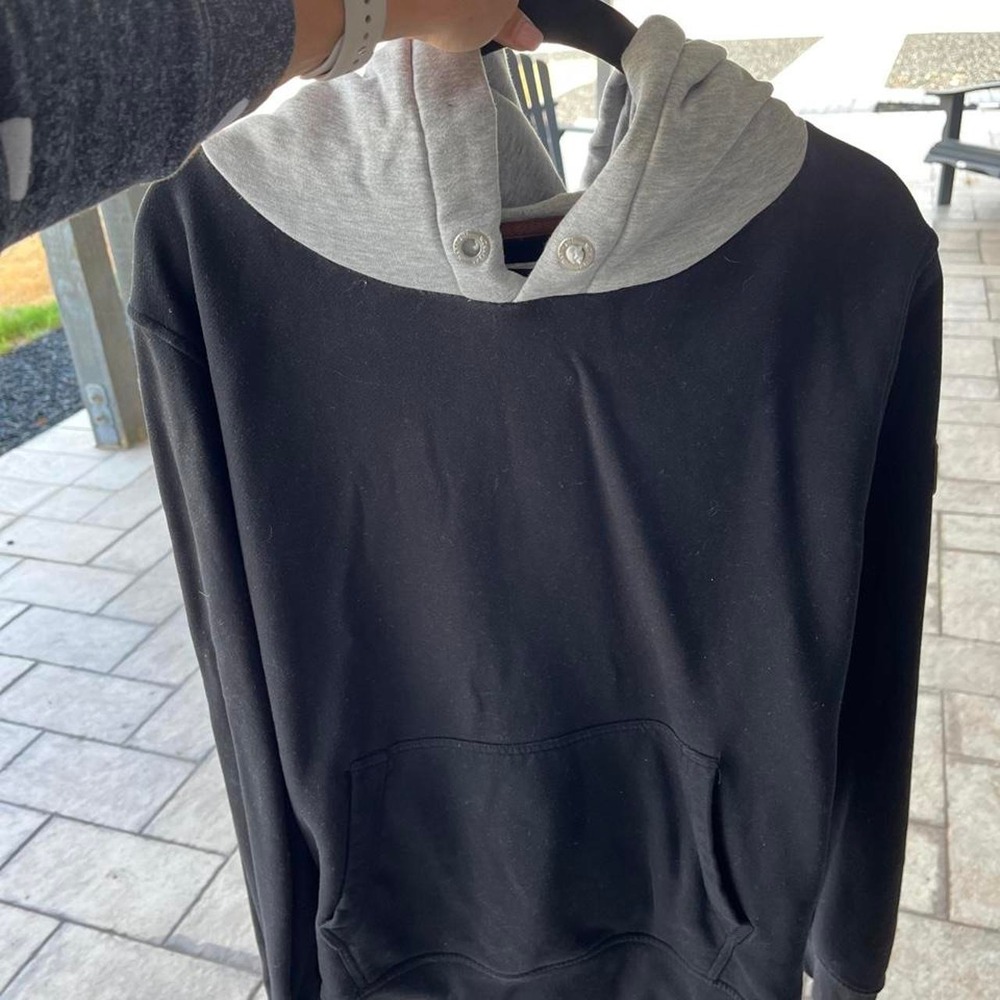 Wanakome Two Tone Cozy Core Hoodie Black & Gray XL